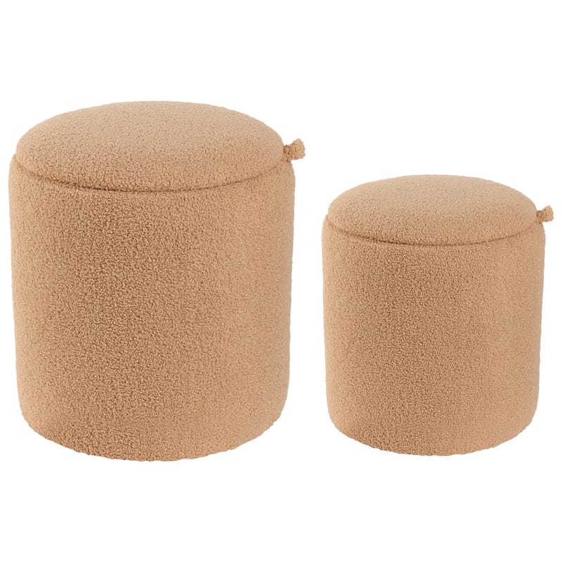 Puff Berea 2-pack - Brun - Möbler - Stolar & fåtöljer - Pall & puff - Sittpuff