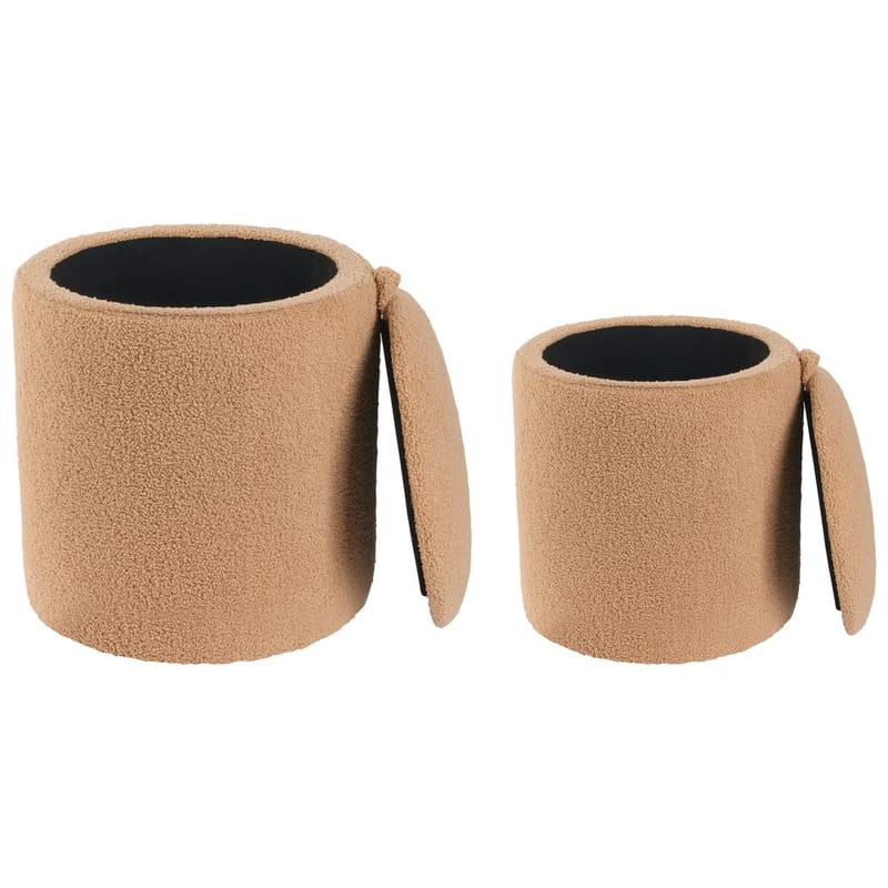 Puff Berea 2-pack - Brun - Möbler - Stolar & fåtöljer - Pall & puff - Sittpuff