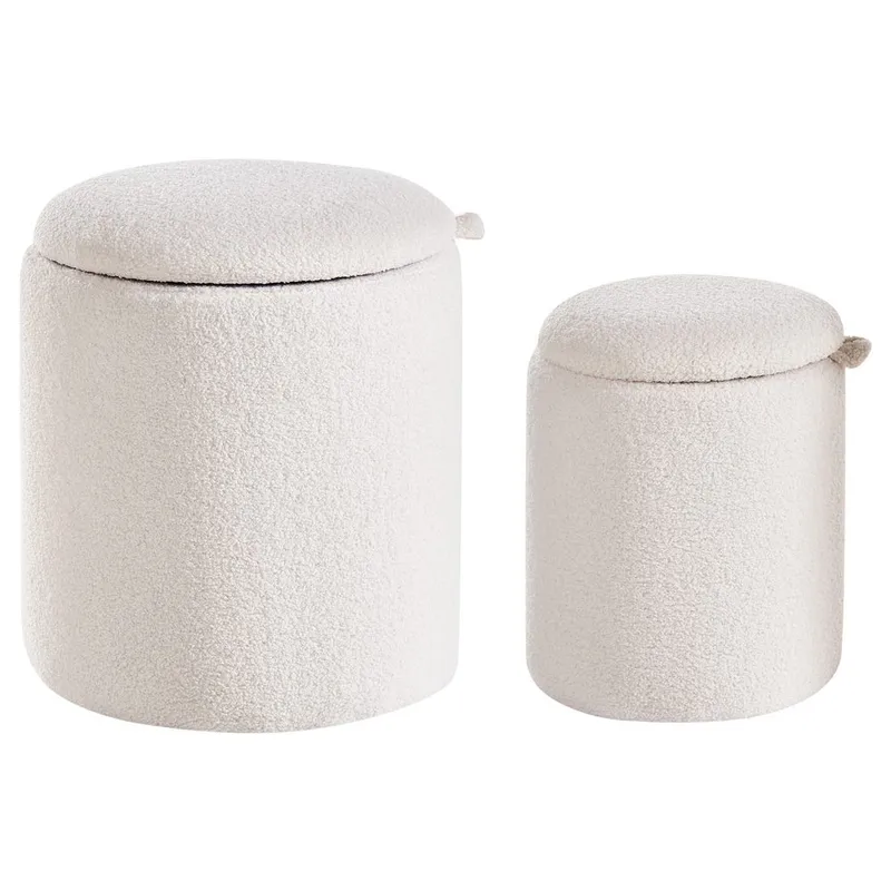 Puff Berea 2-pack - Vit - Möbler - Stolar & fåtöljer - Pall & puff - Sittpuff