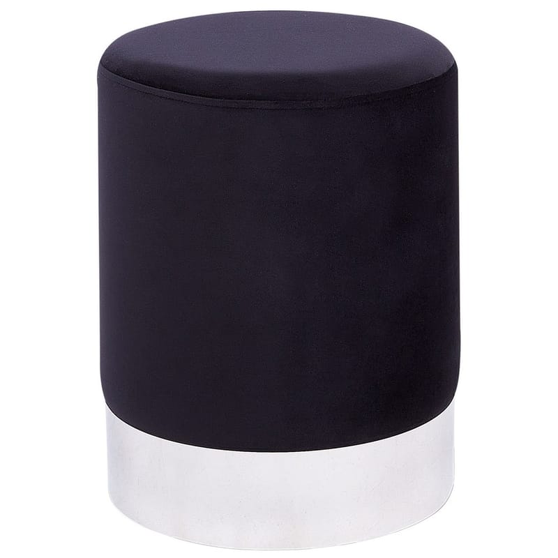 Puff Brigitte, Svart, Silver