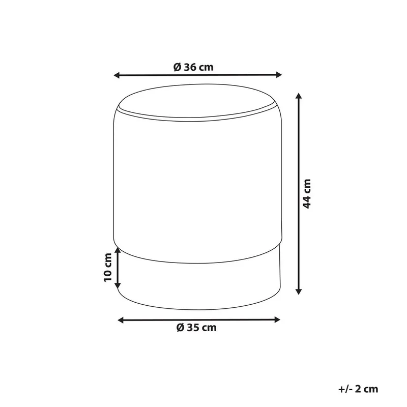 Puff Brigitte - Svart, Silver - Möbler - Stolar & fåtöljer - Pall & puff - Sittpuff