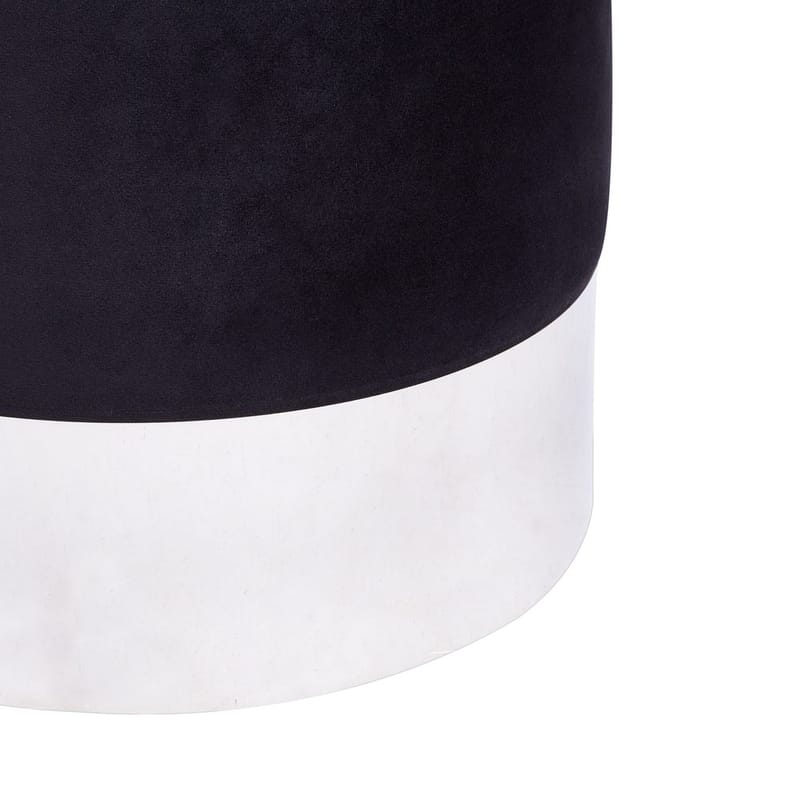 Puff Brigitte - Svart, Silver - Möbler - Stolar & fåtöljer - Pall & puff - Sittpuff