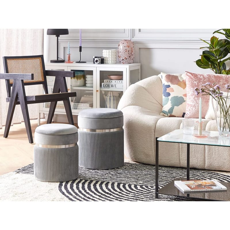 Puff Camdenton 2-pack - Grå - Möbler - Stolar & fåtöljer - Pall & puff - Sittpuff