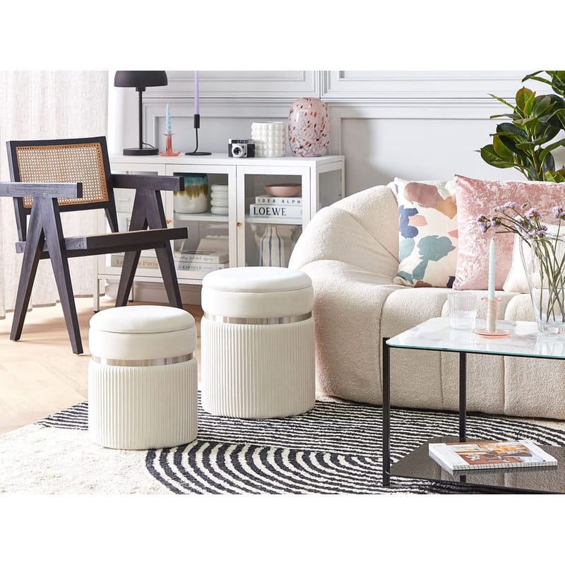 Puff Camdenton 2-pack - Vit - Möbler - Stolar & fåtöljer - Pall & puff - Sittpuff