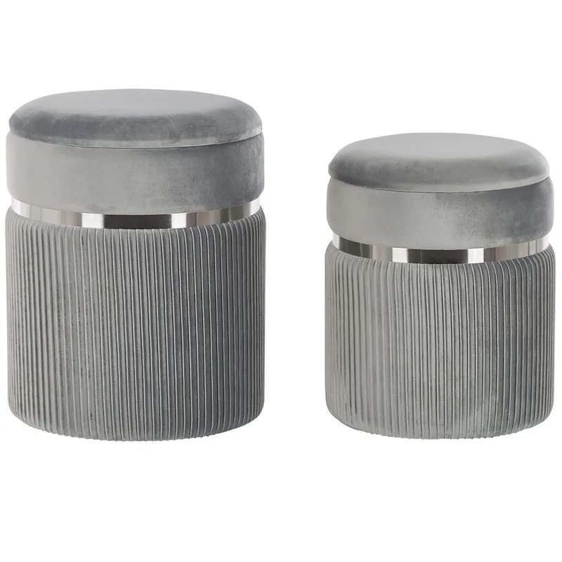 Puff Camdenton 2-pack - Grå - Möbler - Stolar & fåtöljer - Pall & puff - Sittpuff