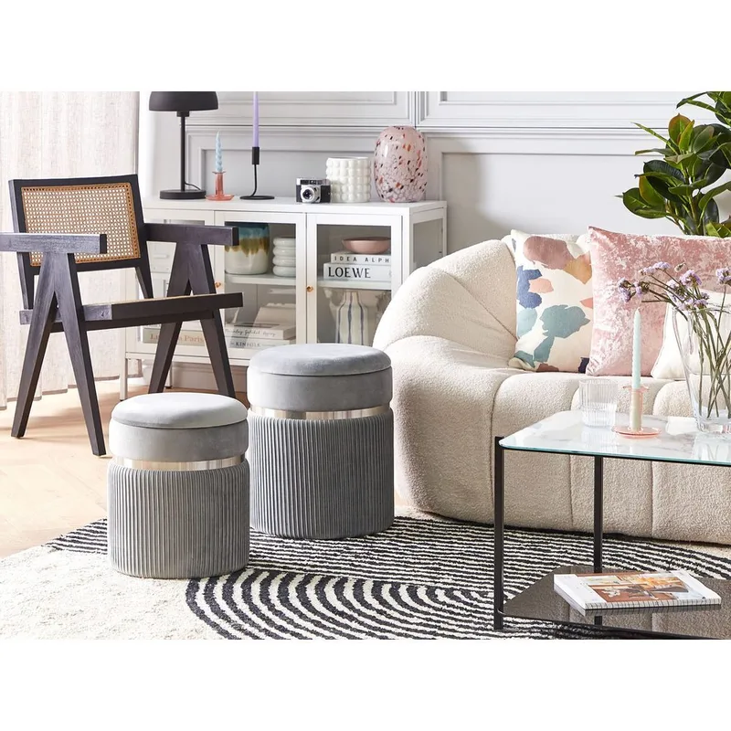 Puff Camdenton 2-pack - Grå - Möbler - Stolar & fåtöljer - Pall & puff - Sittpuff