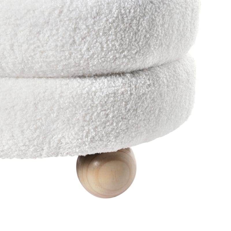 Puff Chilly - Vit, ljust trä - Möbler - Stolar & fåtöljer - Pall & puff - Sittpuff