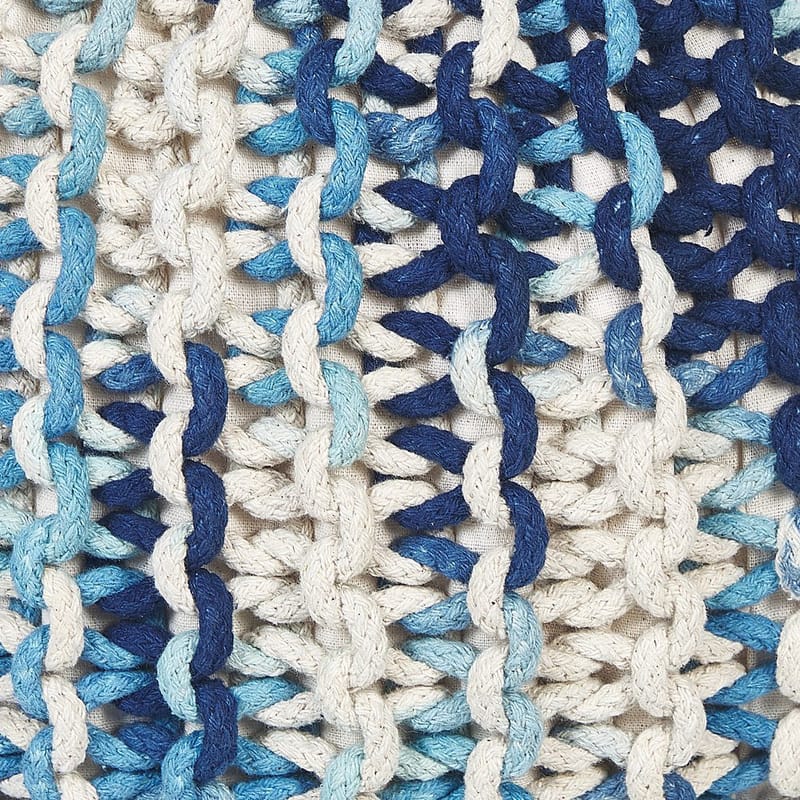 Puff Conrad - Vit, Blå - Möbler - Stolar & fåtöljer - Pall & puff - Sittpuff