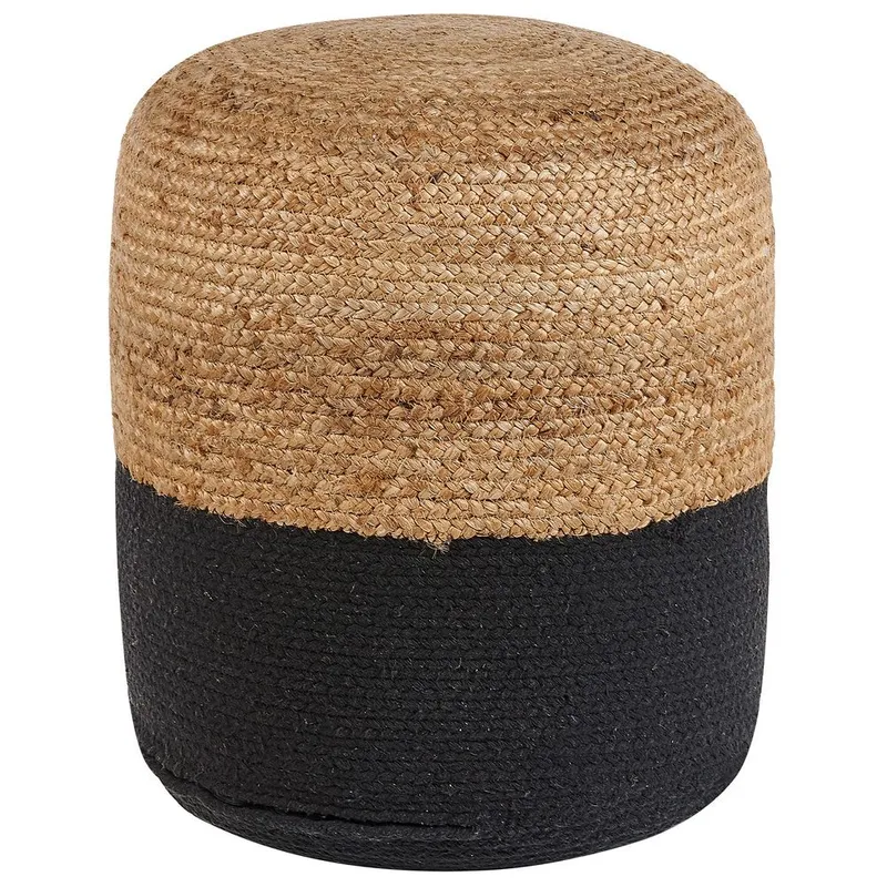 Puff Dalama, Svart, beige