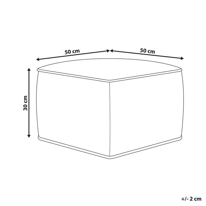 Puff Dareyn - Brun, Beige - Möbler - Stolar & fåtöljer - Pall & puff - Sittpuff