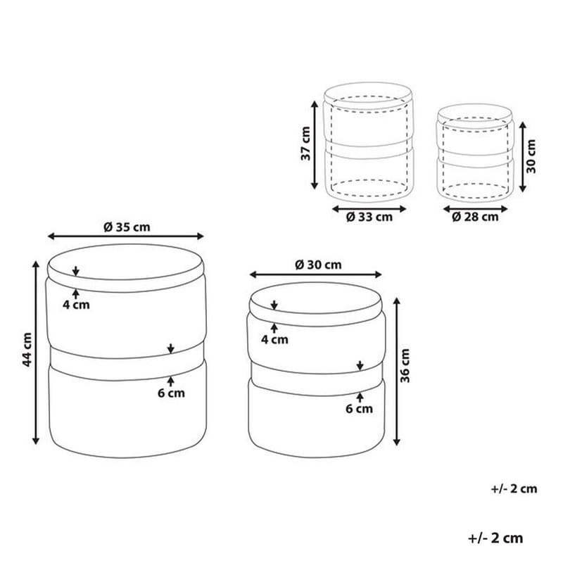 Puff Doris 2-pack - Möbler - Stolar & fåtöljer - Pall & puff - Sittpuff