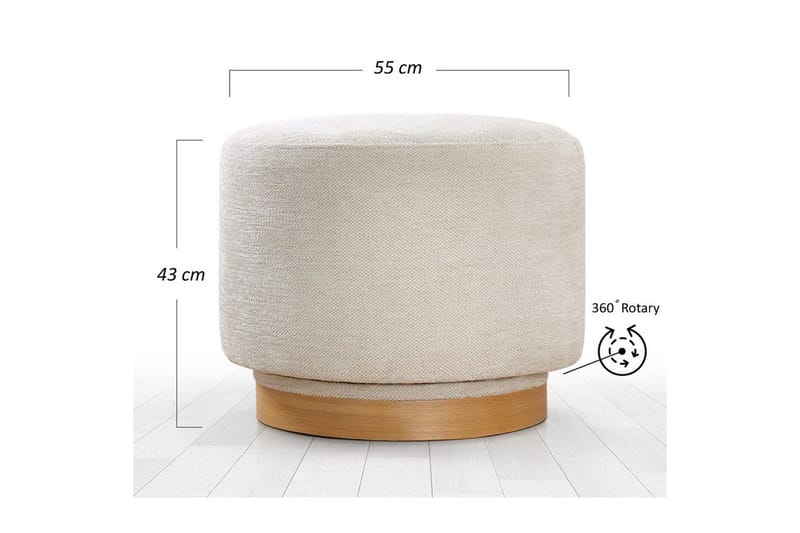 Puff Doroufield Grädde - Grädde - Möbler - Stolar & fåtöljer - Pall & puff - Sittpuff