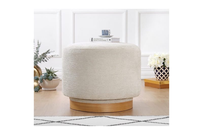 Puff Doroufield Grädde - Grädde - Möbler - Stolar & fåtöljer - Pall & puff - Sittpuff