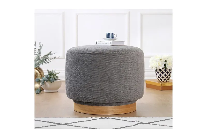 Puff Doroufield Grå - Grå - Möbler - Stolar & fåtöljer - Pall & puff - Sittpuff