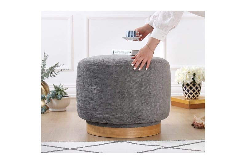 Puff Doroufield Grå - Grå - Möbler - Stolar & fåtöljer - Pall & puff - Sittpuff