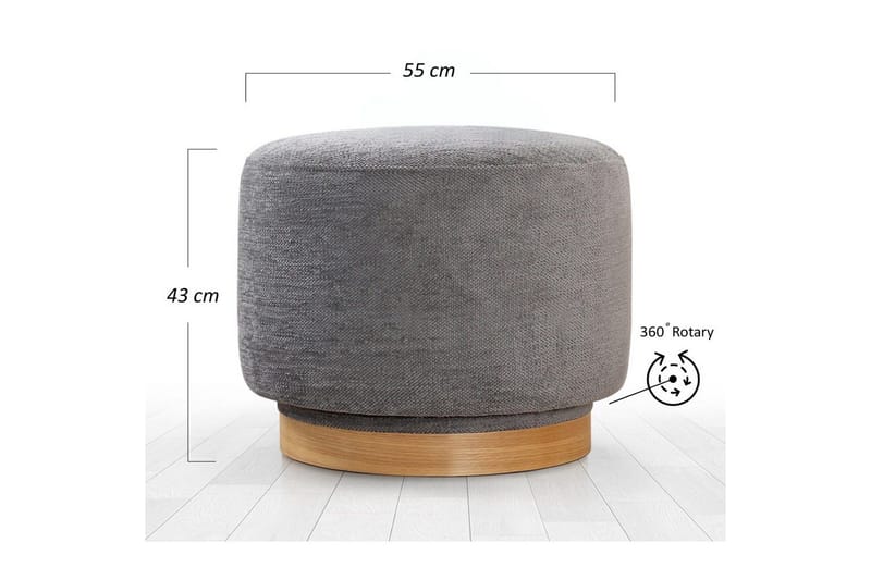 Puff Doroufield Grå - Grå - Möbler - Stolar & fåtöljer - Pall & puff - Sittpuff