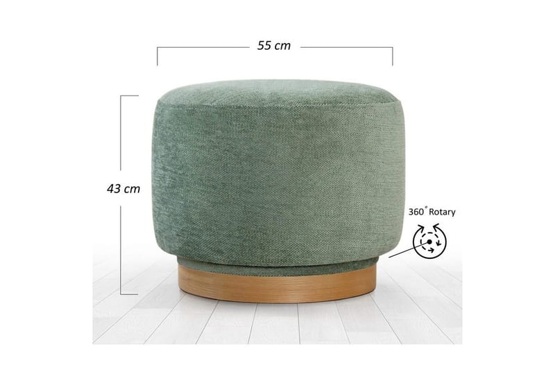 Puff Doroufield Grön - Grön - Möbler - Stolar & fåtöljer - Pall & puff - Sittpuff