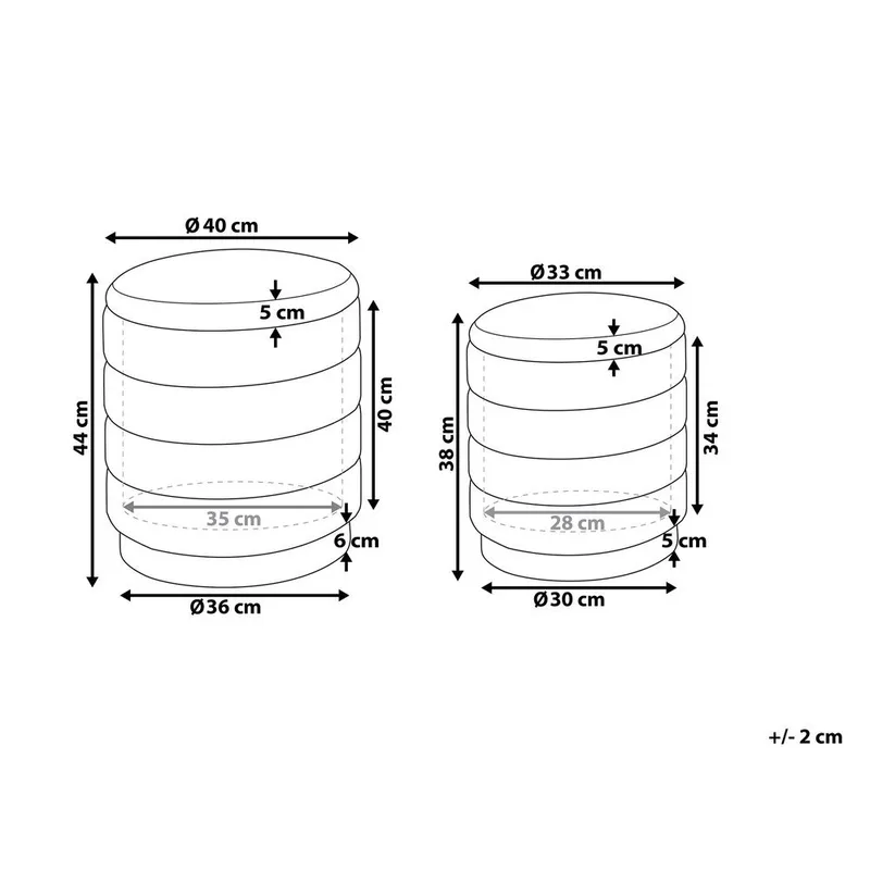 Puff Garland 2-pack - Möbler - Stolar & fåtöljer - Pall & puff - Sittpuff