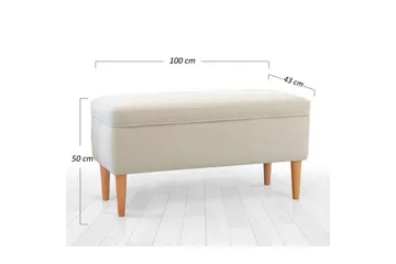 Puff Iralton Grädde - Grädde - Möbler - Stolar & fåtöljer - Pall & puff - Sittpuff