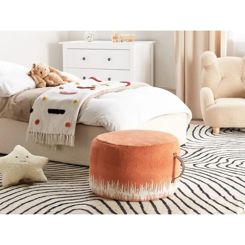 Puff Kawai - Orange, Vit - Möbler - Stolar & fåtöljer - Pall & puff - Sittpuff