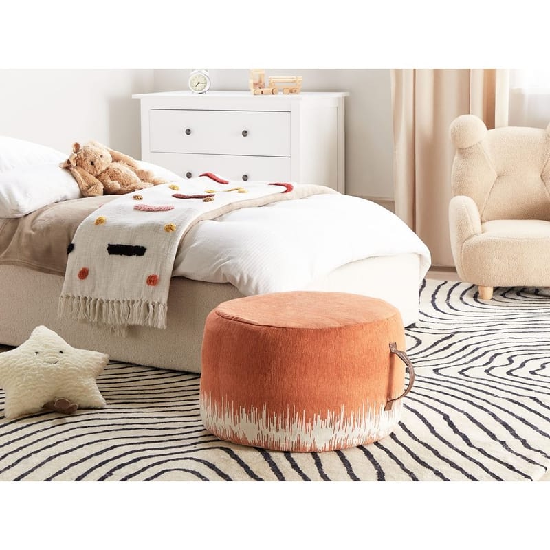 Puff Kawai - Orange, Vit - Möbler - Stolar & fåtöljer - Pall & puff - Sittpuff