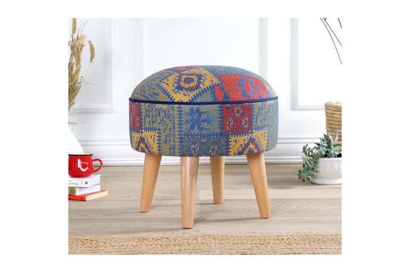 Puff Keliorbury Blå - Blå - Möbler - Stolar & fåtöljer - Pall & puff - Sittpuff