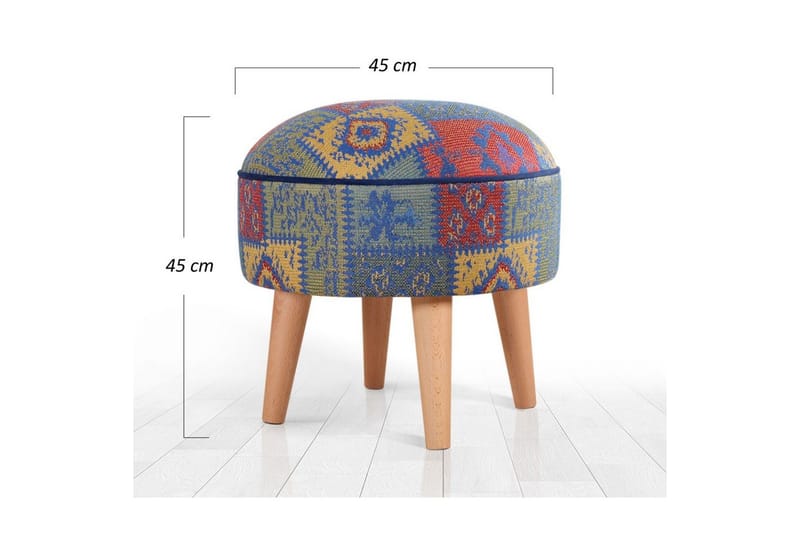 Puff Keliorbury Blå - Blå - Möbler - Stolar & fåtöljer - Pall & puff - Sittpuff