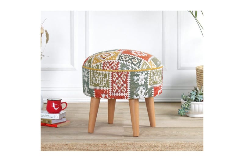 Puff Keliorbury Vit - Vit - Möbler - Stolar & fåtöljer - Pall & puff - Sittpuff