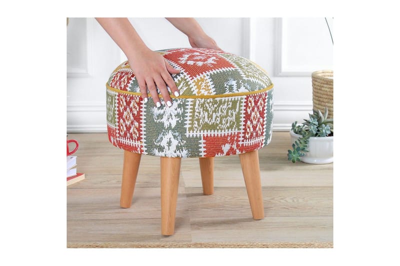 Puff Keliorbury Vit - Vit - Möbler - Stolar & fåtöljer - Pall & puff - Sittpuff