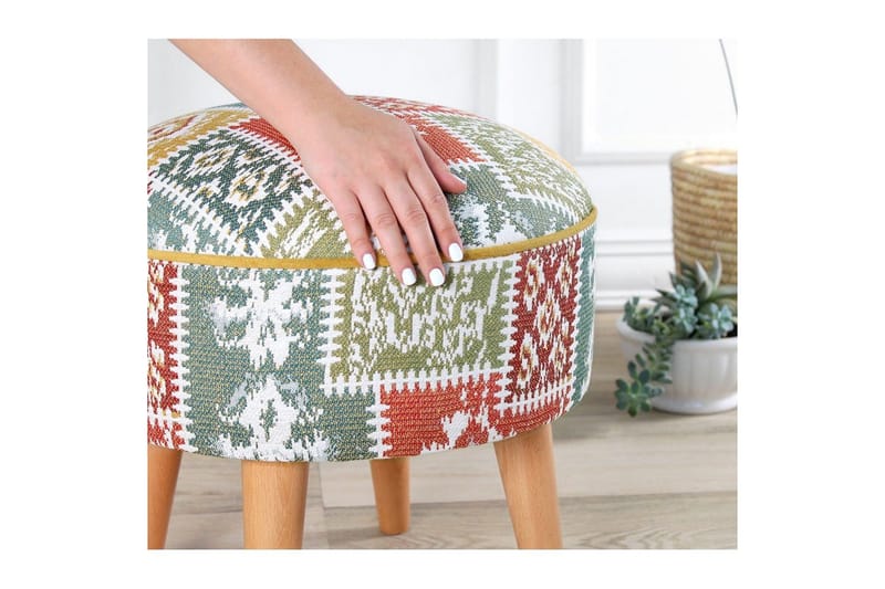 Puff Keliorbury Vit - Vit - Möbler - Stolar & fåtöljer - Pall & puff - Sittpuff