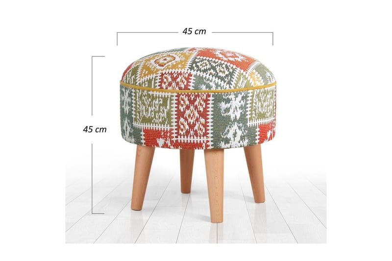 Puff Keliorbury Vit - Vit - Möbler - Stolar & fåtöljer - Pall & puff - Sittpuff