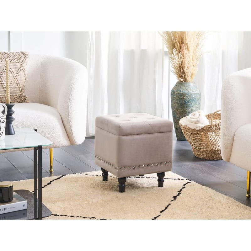 Puff Loretto - Beige - Möbler - Stolar & fåtöljer - Pall & puff - Sittpuff