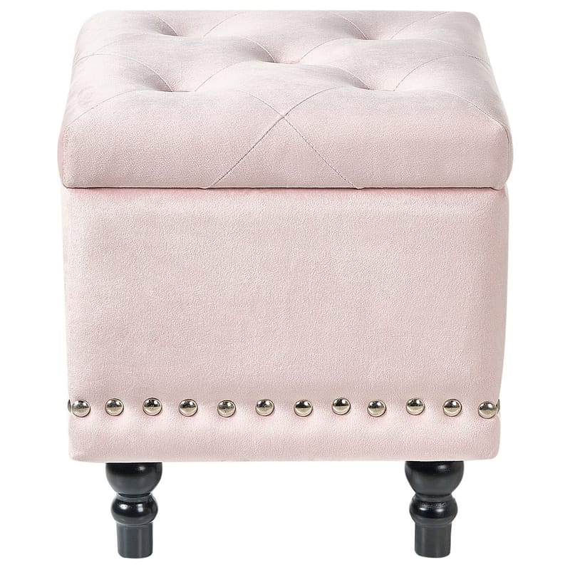 Puff Loretto - Rosa, Svart - Möbler - Stolar & fåtöljer - Pall & puff - Sittpuff