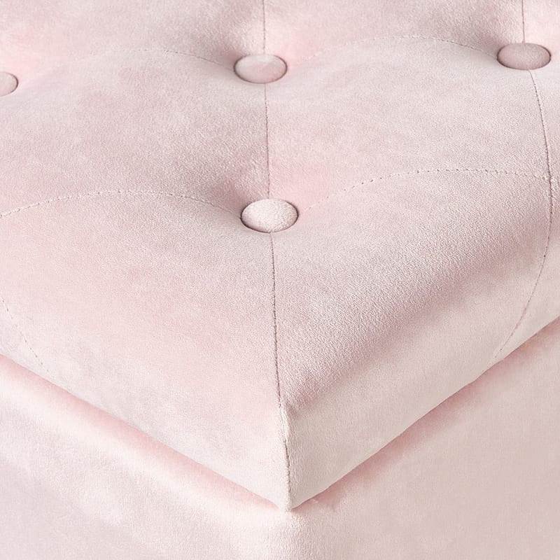 Puff Loretto - Rosa, Svart - Möbler - Stolar & fåtöljer - Pall & puff - Sittpuff