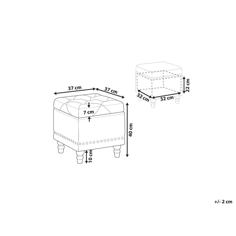 Puff Loretto - Svart - Möbler - Stolar & fåtöljer - Pall & puff - Sittpuff