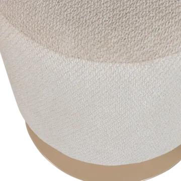 Puff med snurrfot Islen 39 cm Rund - Beige - Möbler - Stolar & fåtöljer - Pall & puff - Sittpuff