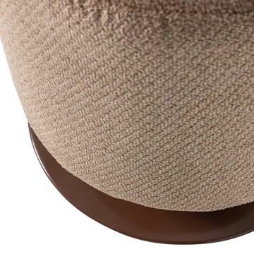 Puff med snurrfot Islen 39 cm Rund - Brun - Möbler - Stolar & fåtöljer - Pall & puff - Sittpuff
