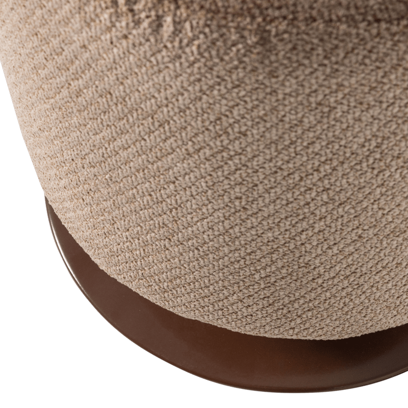 Puff med snurrfot Islen 39 cm Rund - Brun - Möbler - Stolar & fåtöljer - Pall & puff - Sittpuff