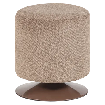 Puff med snurrfot Islen 39 cm Rund - Brun - Möbler - Stolar & fåtöljer - Pall & puff - Sittpuff