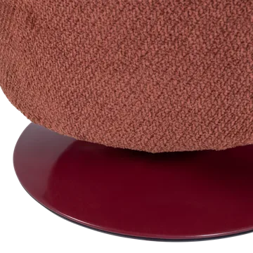 Puff med snurrfot Islen 39 cm Rund - Vinröd - Möbler - Stolar & fåtöljer - Pall & puff - Sittpuff
