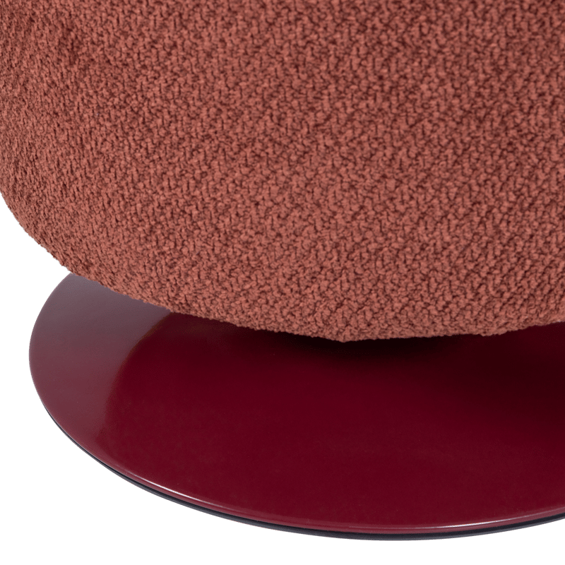 Puff med snurrfot Islen 39 cm Rund - Vinröd - Möbler - Stolar & fåtöljer - Pall & puff - Sittpuff