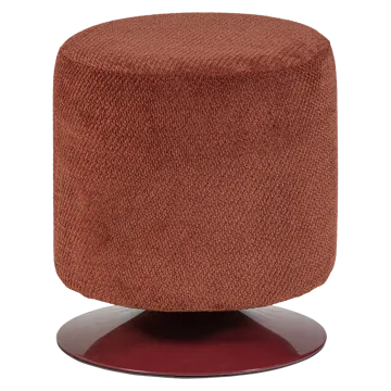 Puff med snurrfot Islen 39 cm Rund - Vinröd - Möbler - Stolar & fåtöljer - Pall & puff - Sittpuff
