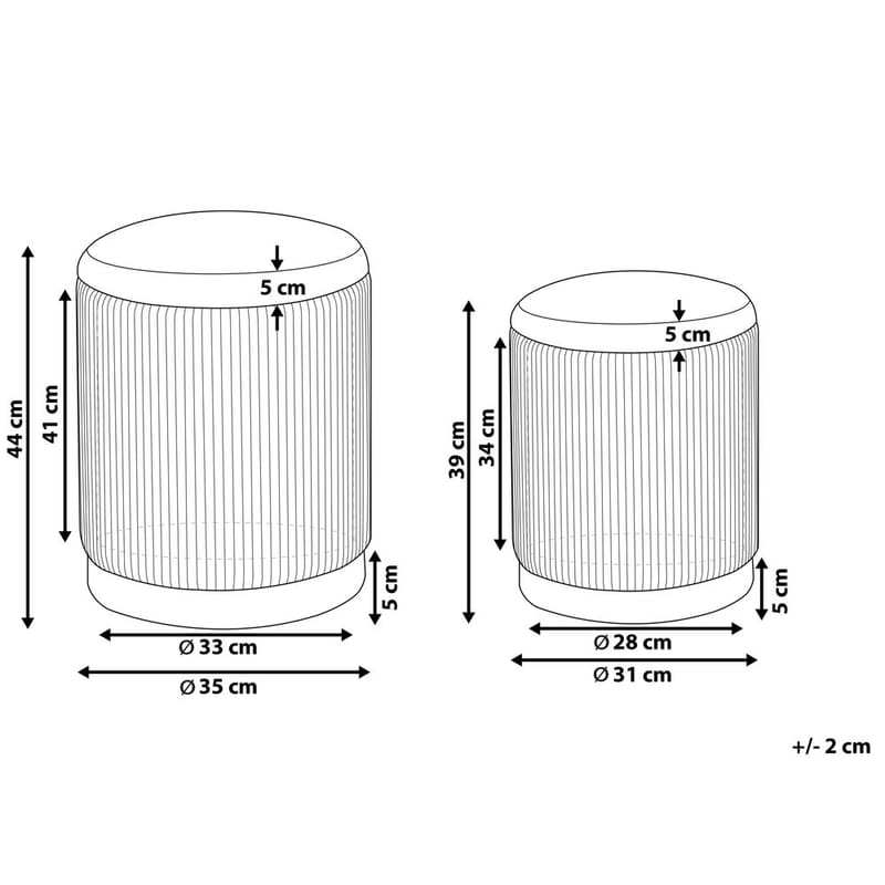 Puff Miramar 2-pack - Möbler - Stolar & fåtöljer - Pall & puff - Sittpuff