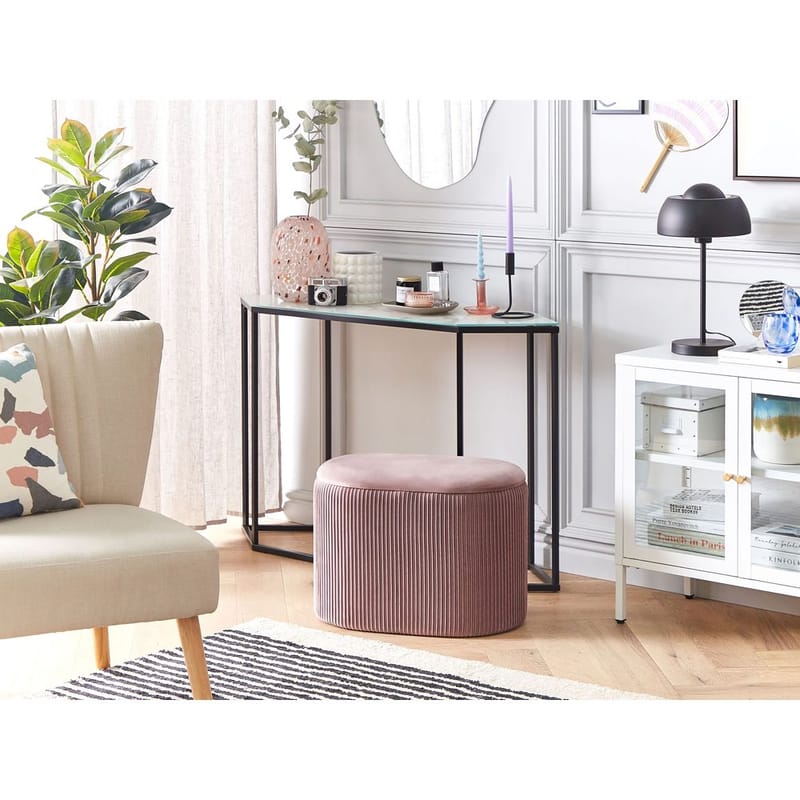 Puff Richland - Rosa - Möbler - Stolar & fåtöljer - Pall & puff - Sittpuff