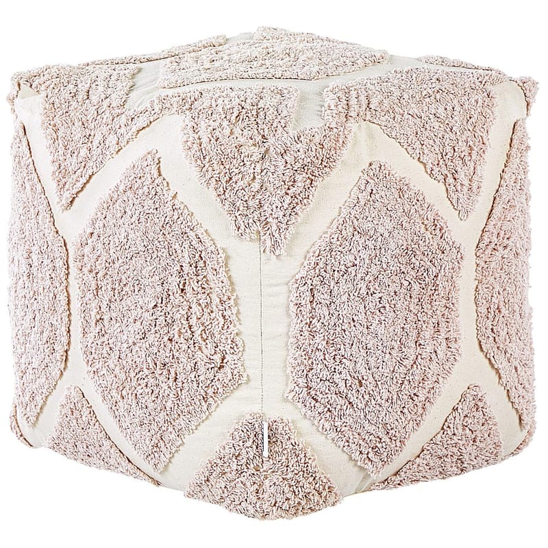 Puff Rojhan, Beige, Rosa