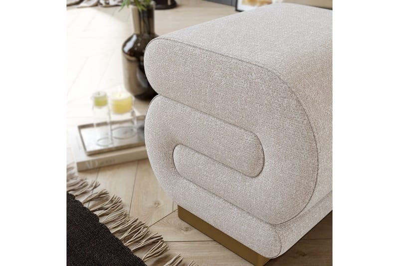 Puff Sanina Grädde - Cremevit - Möbler - Stolar & fåtöljer - Pall & puff - Sittpuff