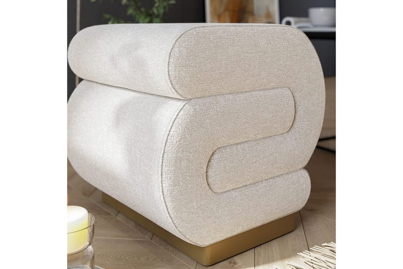 Puff Sanina Grädde - Cremevit - Möbler - Stolar & fåtöljer - Pall & puff - Sittpuff