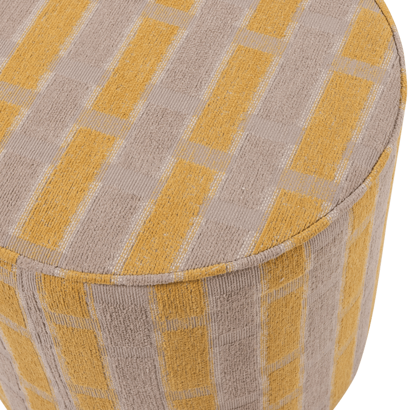 Puff Sarli 46 cm Rund - Taupe/Gul - Möbler - Stolar & fåtöljer - Pall & puff - Sittpuff