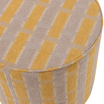Puff Sarli 46 cm Rund - Taupe/Gul - Möbler - Stolar & f åtöljer - Pall & puff - Sittpuff