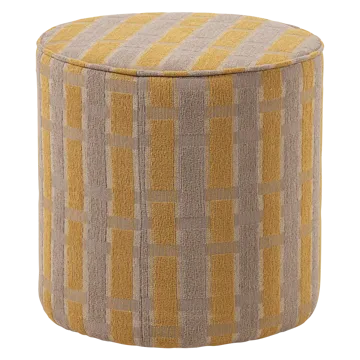Puff Sarli 46 cm Rund - Taupe/Gul - Möbler - Stolar & fåtöljer - Pall & puff - Sittpuff